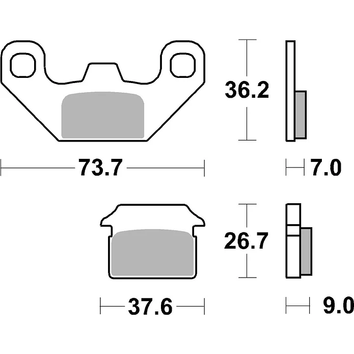Pastilhas de Travão Trás SBS 213HF Lifan LF Off, Quadzilla WK, Stomp Elite 2