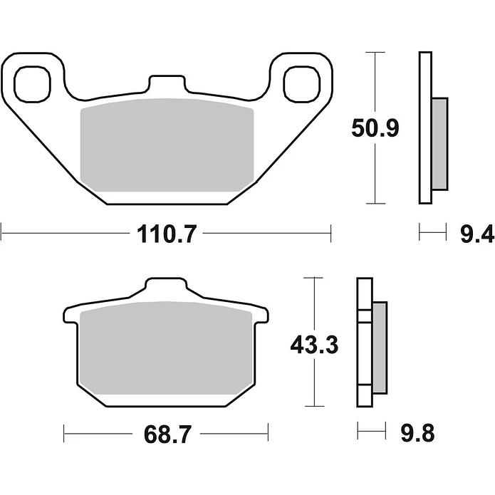 Pastilhas de Travão SBS 557HF Kawasaki GPZ / Z / ZX / Vulcan / KZ / ZN / Z Eliminator e outras 2