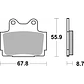 Pastilhas de Travão SBS 570LS Yamaha FZR / XJ / TZR / FZ / SRX / RD / FZS Fazer / RZ e outras - thumbnail 2