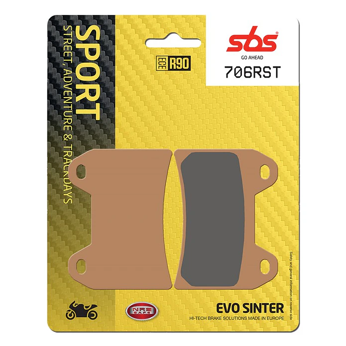 Pastilhas de Travão Frente SBS 706RST Moto Guzzi V7, KTM Adventure, MV Agusta Brutale e outras 1