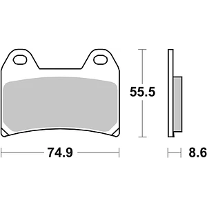 Pastilhas de Travão Frente SBS 706RST Moto Guzzi V7