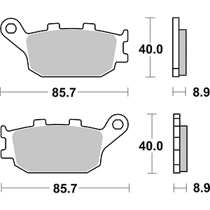 Pastilhas de Travão Trás SBS 657RQ Honda CRF Africa