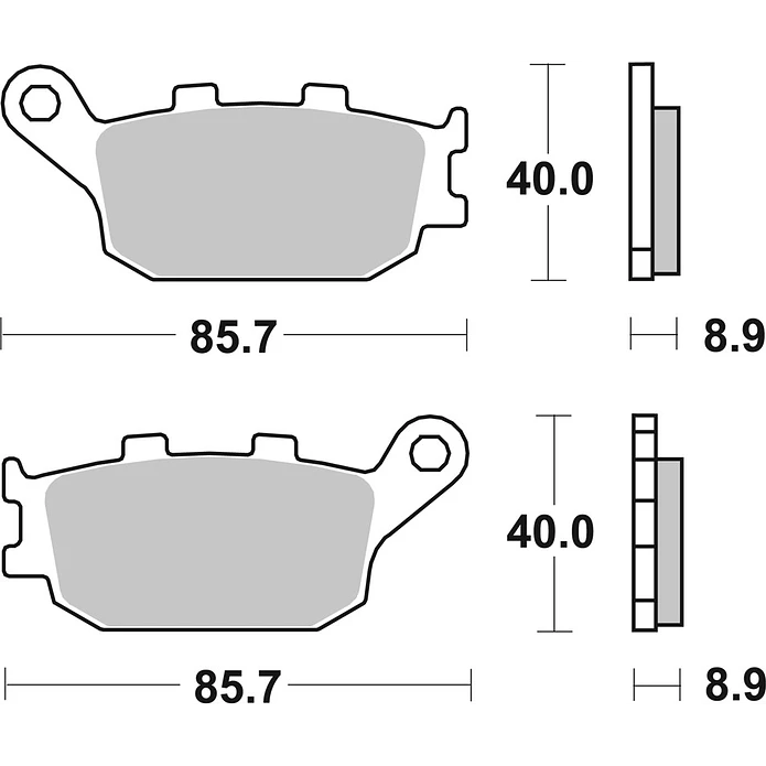 Pastilhas de Travão Trás SBS 657RQ Honda CRF Africa, Suzuki GSX-S, Kawasaki Versys / Z e outras 2