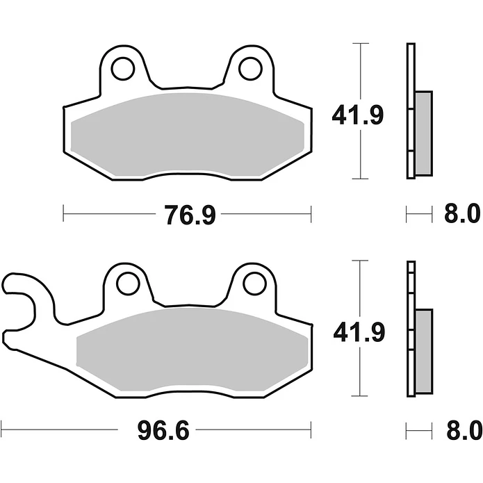 Pastilhas de Travão SBS 611RSI Triumph Bonneville / Tiger / Speed, Kawasaki KLX e outras 2