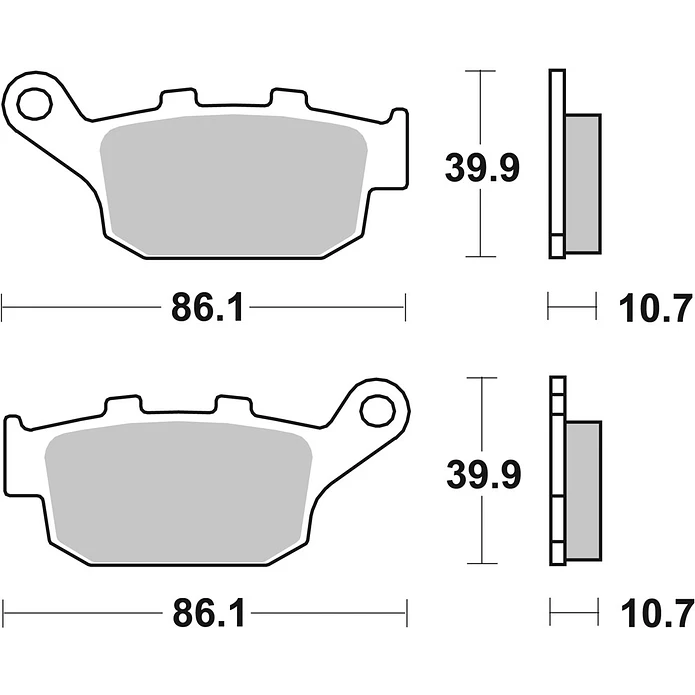 Pastilhas de Travão Trás SBS 614RQ Triumph Tiger / Bonneville / Trident, Kove X / F e outras 2
