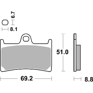 Pastilhas de Travão Frente SBS 634DC Yamaha MT-09 / YZF-R1