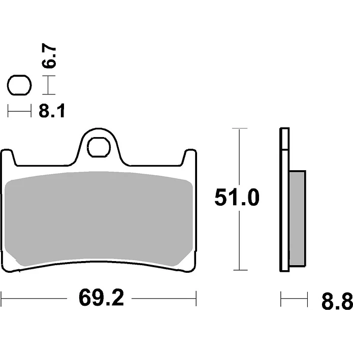 Pastilhas de Travão Frente SBS 634DC Yamaha MT-09 / YZF-R1 / Tracer 7 / XSR / Tracer 9 e outras 2