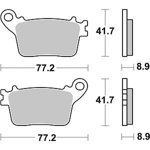 Pastilhas de Travão Trás SBS 834LS Kawasaki Ninja