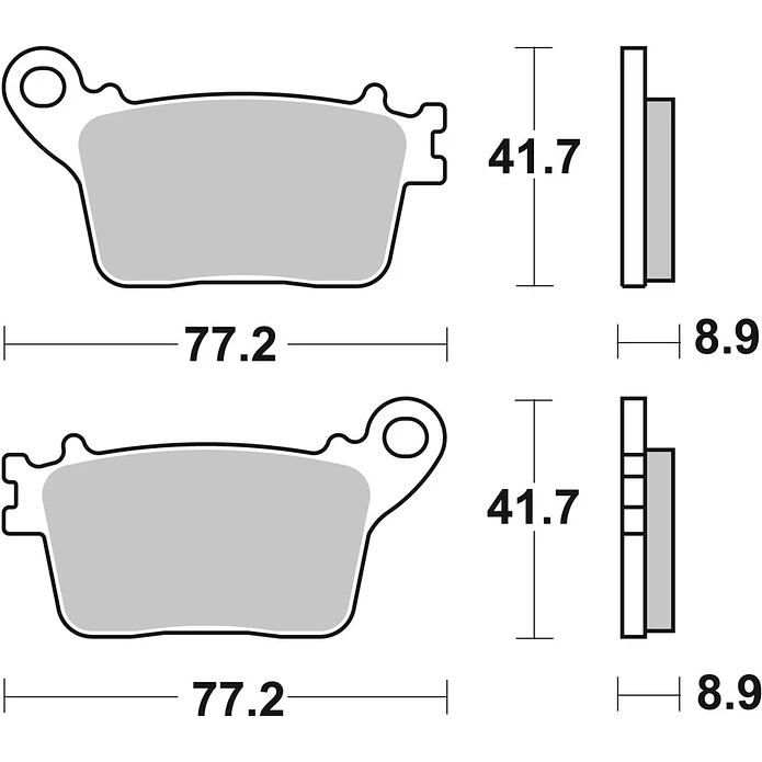 Pastilhas de Travão Trás SBS 834LS Kawasaki Ninja, Yamaha YZF-R1 / YZF-R6, Honda CBR e outras 2
