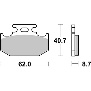 Pastilhas de Travão Trás SBS 632RSI Yamaha MT-125 / YZF-R125