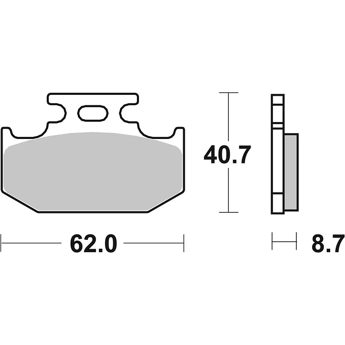 Pastilhas de Travão Trás SBS 632RSI Yamaha MT-125 / YZF-R125 / XSR Legacy / XT / WR e outras 2