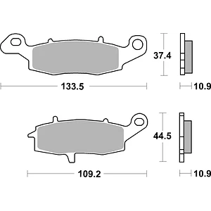 Pastilhas de Travão Trás SBS 886HF Kawasaki Vulcan / VN