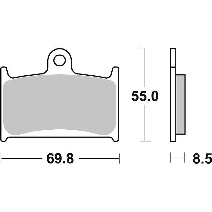 Pastilhas de Travão Frente SBS 624HS Triumph Thunderbird / Rocket / Sprint / Daytona e outras 2
