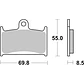Pastilhas de Travão Frente SBS 624HS Triumph Thunderbird / Rocket / Sprint / Daytona e outras - Miniatura 2