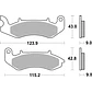 Pastilhas de Travão Frente SBS 961HF Keeway Superlight, Benelli Leoncino, QJMotor TRX - vignette 2