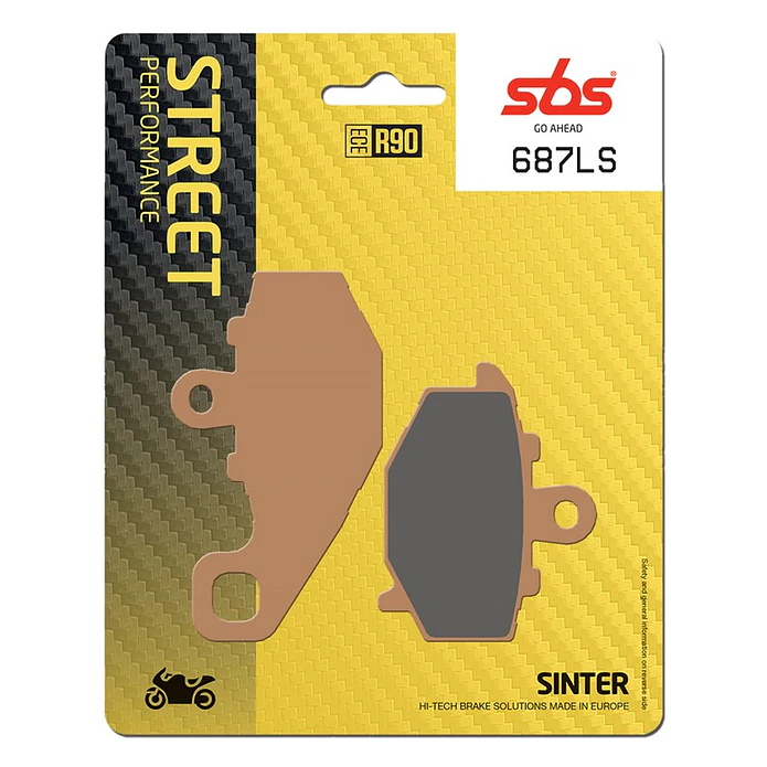 Pastilhas de Travão Trás SBS 687LS Kawasaki Z / Ninja / ER-6 / Versys / ZX-6R / ZX-10R e outras 1