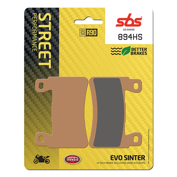 Pastilhas de Travão Frente SBS 894HS Kawasaki Ninja / ZX-6R 1