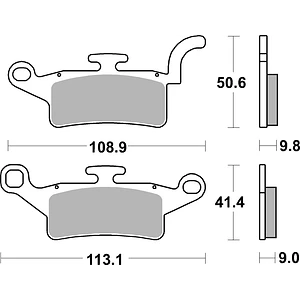 Pastilhas de Travão Frente SBS 208CT Yamaha Xenter / Bw's / YW