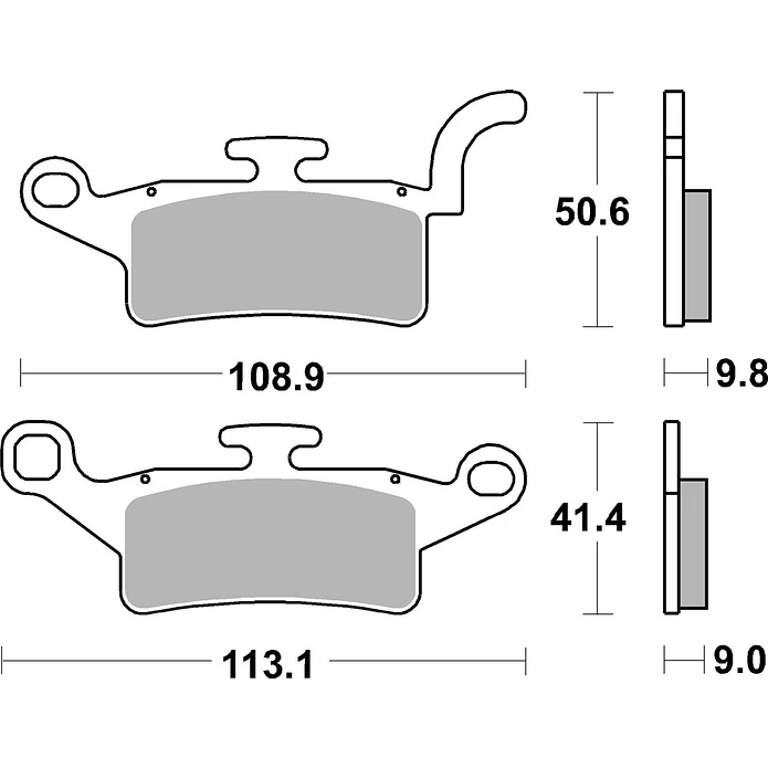 Pastilhas de Travão Frente SBS 208CT Yamaha Xenter / Bw's / YW, MBK Oceo / YW e outras 2