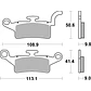 Pastilhas de Travão Frente SBS 208CT Yamaha Xenter / Bw's / YW, MBK Oceo / YW e outras - vignette 2