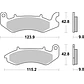 Pastilhas de Travão Frente SBS 234HF Keeway Silverblade - thumbnail 2