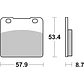 Pastilhas de Travão SBS 577HF Suzuki S50 Boulevard / S83 Boulevard / VS Intruder / GS e outras - Thumbnail 2