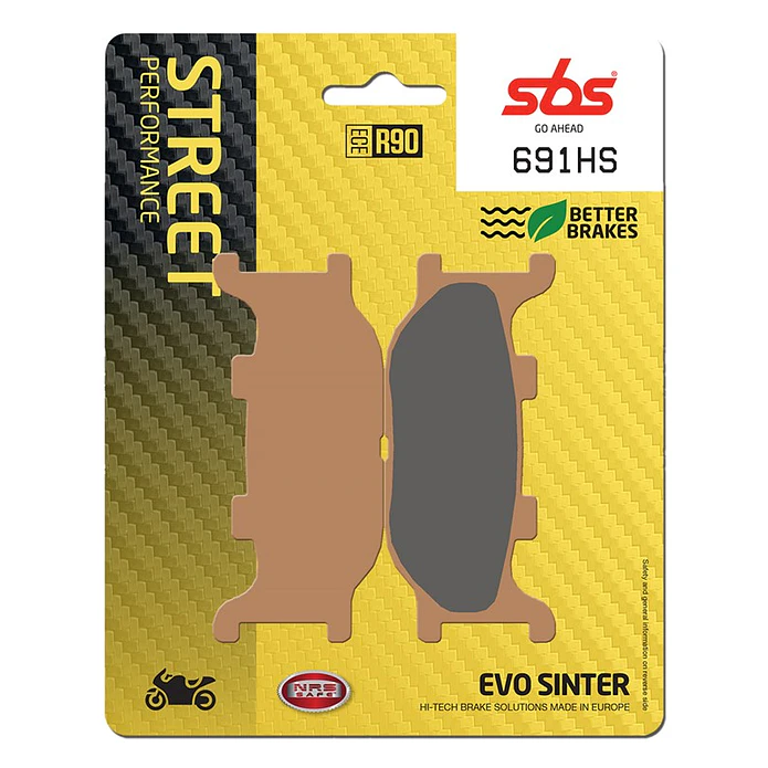 Pastilhas de Travão SBS 691HS Yamaha XVS V-Star / XJ6 / MT-03 / FZ6, Adiva AR / AD e outras 1