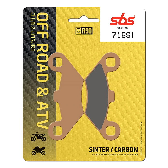 Pastilhas de Travão SBS 716SI Polaris Sportsman / Trail / Hawkeye, Peugeot Metropolis e outras 1