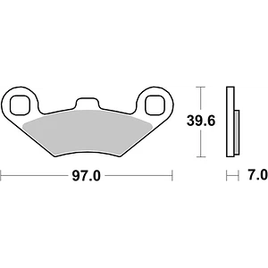 Pastilhas de Travão SBS 716SI Polaris Sportsman / Trail / Hawkeye