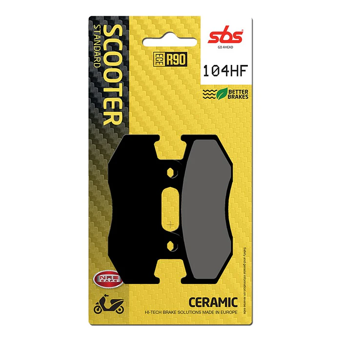 Pastilhas de Travão SBS 104HF Honda NHX Lead / XR / XL, Benelli Tornado, SYM Citycom e outras 1