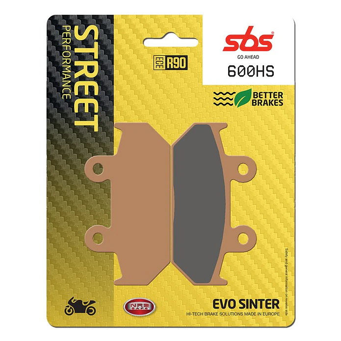 Pastilhas de Travão Frente SBS 600HS Honda NX Dominator / VFR / CBR / CB / CD / NV e outras 1