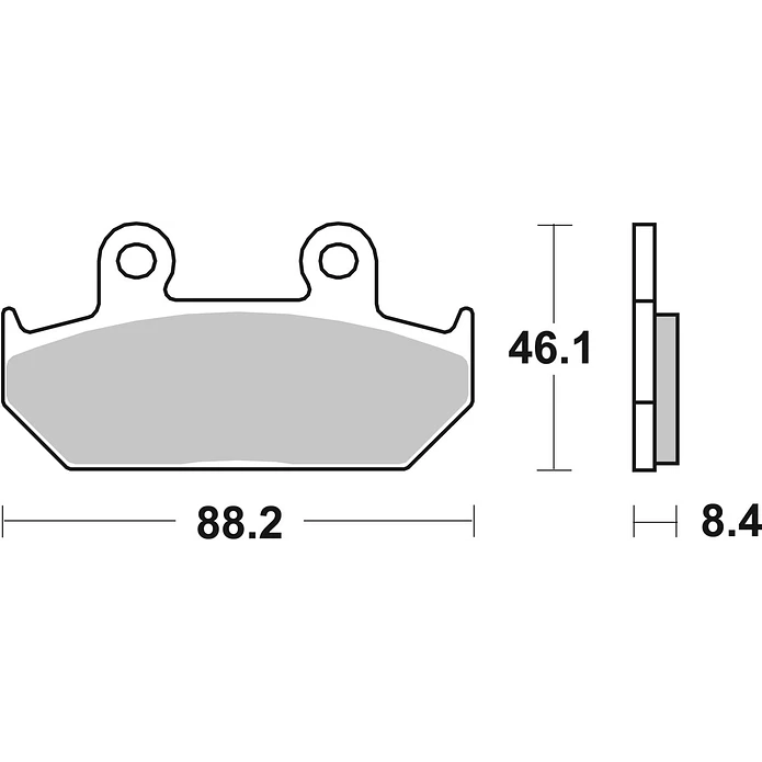Pastilhas de Travão Frente SBS 600HS Honda NX Dominator / VFR / CBR / CB / CD / NV e outras 2