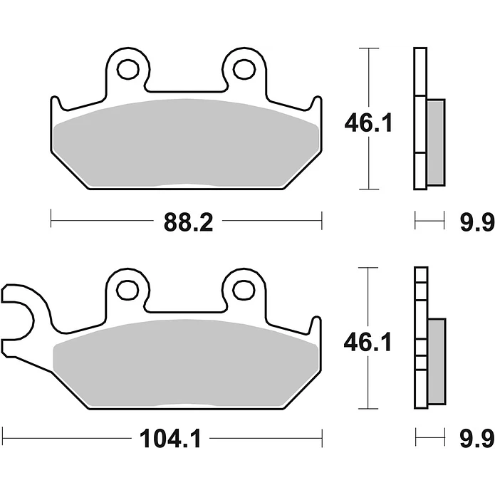 Pastilhas de Travão Frente SBS 650HS Yamaha XT / XTZ Tenere / Artesia 2