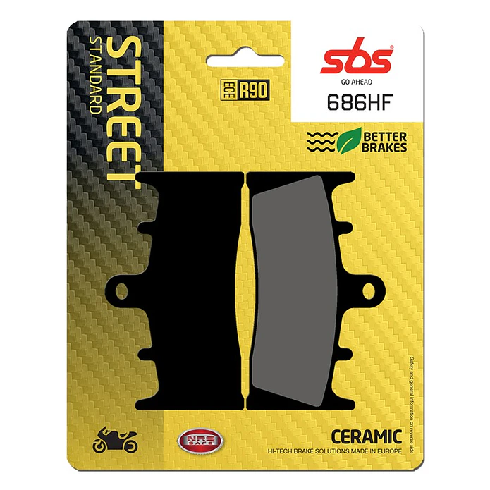 Pastilhas de Travão Frente SBS 686HF Kawasaki Ninja / ZRX, Suzuki GSX-R / GSF Bandit e outras 1
