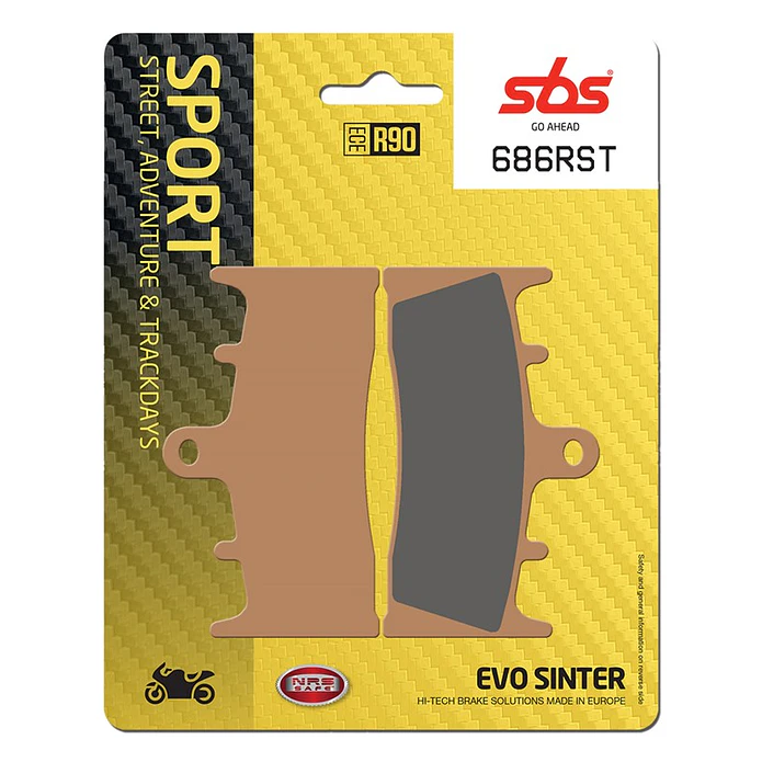 Pastilhas de Travão Frente SBS 686RST Kawasaki Ninja / ZRX, Suzuki GSX-R / GSF Bandit e outras 1