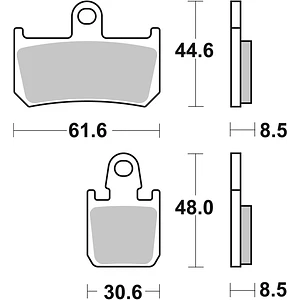 Pastilhas de Travão Frente SBS 839RST Yamaha YZF-R1 / MT-01 / VMX