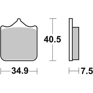 Pastilhas de Travão Frente SBS 762RST Triumph Speed / Scrambler