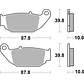 Pastilhas de Travão Trás SBS 915SI Honda CRF / CB / MSX / ST, Suzuki GSX-R / GSX-S e outras - Miniatura 2
