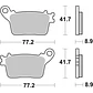 Pastilhas de Travão Trás SBS 834RQ Kawasaki Ninja, Yamaha YZF-R1 / YZF-R6, Honda CBR e outras - thumbnail 2
