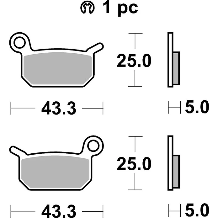 Pastilhas de Travão SBS 794SI Husqvarna EE 5 / TC, KTM SX / SX-E 5, GasGas MC-E 5 / MC e outras 2