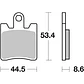 Pastilhas de Travão SBS 146MS Daelim Steezer / S3 Sporting / S3 / S / S from / S to e outras - thumbnail 2