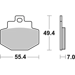 Pastilhas de Travão SBS 166MS Vespa GTS / GTV / Sei Giorni