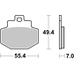 Pastilhas de Travão SBS 166MS Vespa GTS / GTV / Sei Giorni, Gilera Runner, Piaggio MP3 e outras - Thumbnail 2