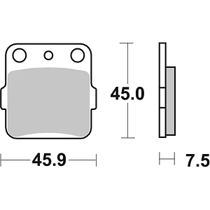 Pastilhas de Travão SBS 592LS Kawasaki KLX / KX 85 / KX 80
