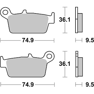 Pastilhas de Travão SBS 604RSI GasGas EC / MC