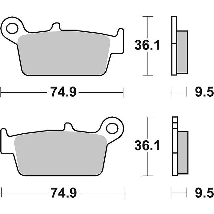 Pastilhas de Travão SBS 604RSI GasGas EC / MC, Fantic XE Competition, Kawasaki KLX e outras 2