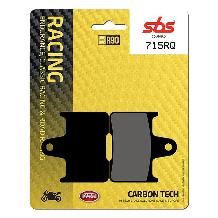Pastilhas de Travão Trás SBS 715RQ Kawasaki ZZ-R / ZX-14R, Harley-Davidson Sportster e outras 1