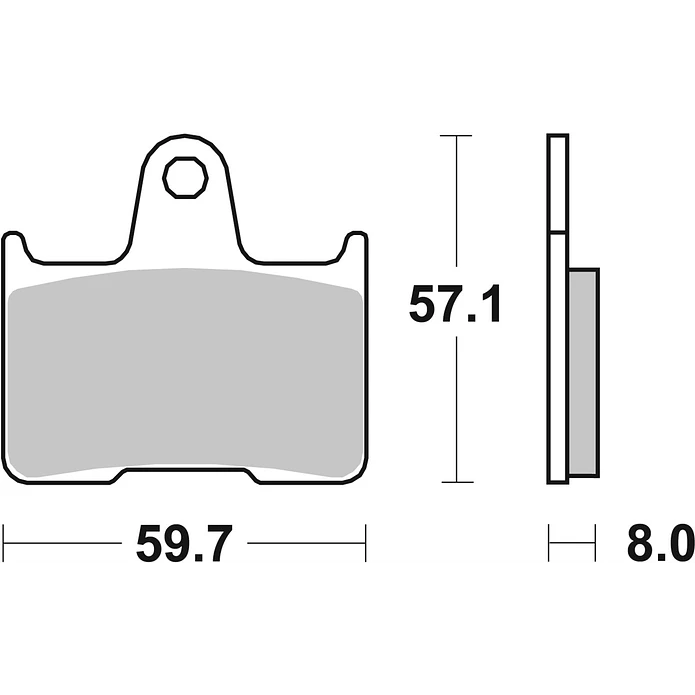 Pastilhas de Travão Trás SBS 715RQ Kawasaki ZZ-R / ZX-14R, Harley-Davidson Sportster e outras 2