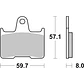 Pastilhas de Travão Trás SBS 715RQ Kawasaki ZZ-R / ZX-14R, Harley-Davidson Sportster e outras - Thumbnail 2
