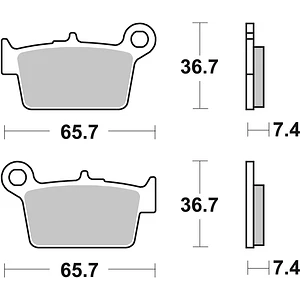 Pastilhas de Travão Trás SBS 861HF Beta Enduro / Motard / ALP 4.0